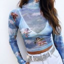 T-shirt transparent pour femmes avec des anges 4