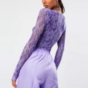 T-shirt transparent pour femmes violet 2