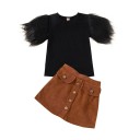 T-Shirt und Rock für Mädchen L1223 2