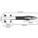 T-zámek para volante de coche con alarma 44,3 × 11,1 cm candado de seguridad metálico contra robo de vehículo para asegurar el volante 3