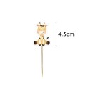 Taartdecoratie Giraf 4,5 cm Vrolijke dieren Safari motief Kinderfeestje Taarttopper 2