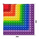 Tabela de multiplicação em silicone 20x20 cm Bolhas coloridas Brinquedo anti-stress educativo para crianças 2
