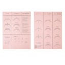 Tabela de treino para mapeamento de pestanas 26 x 21 cm Ferramenta de ensino cosmética para iniciantes Tabela de treino com pestanas finas para maquilhagem 2