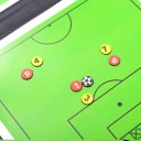 Tablă tactică magnetică pliabilă 53 x 31,5 cm pentru antrenori de fotbal, magneți pentru planificarea vizuală a jocului, într-o husă de transport 3