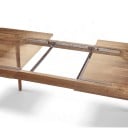 Table à manger extensible Pour 4–8 personnes 140–180 x 85 cm Plateau en bois et bois massif Aspect bois Marron miel Pour la cuisine et la salle 7