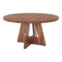 Table à manger ronde pour 4 personnes Montage facile Diamètre 120 cm Hauteur 75 cm Plateau en MDF Pied en croix Pour la cuisine 3