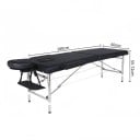 Table de massage pliante avec trou pour le visage 180 x 60 cm Hauteur réglable de 55 à 72 cm Cadre en alliage d'aluminium Pour salon 7