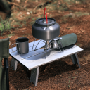 Table pliante en aluminium ultraléger 39,5 x 28,5 x 13 cm Table de camping portable avec une capacité de charge de 10 kg et un sac de rangement pour le voyage 4