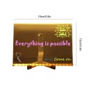 Tableau d'écriture acrylique LED rétroéclairé 15 x 15 cm effaçable USB tableau transparent pour enfants effaçage à sec pour l'école, le bureau et la maison 4