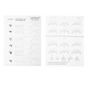 Tableau d'entraînement pour le mapping des cils 26 x 21 cm Outil pédagogique cosmétique pour débutants Tableau d'entraînement avec des cils fins pour le maquillage 1
