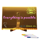 Tableau de dessin en acrylique éclairé par LED 30 x 20 cm USB tableau effaçable transparent pour enfants à utiliser à l'école, au bureau 1