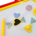 Tableau de dessin magnétique pour enfants 27 x 20 cm avec crayon et 3 magnets Cœur Cercle Triangle Jouet créatif Dessin 2