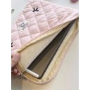 Tablet Case for iPad 9.7 to 11 Inches Quilted with Embroidered Bows 28 x 21 cm Plush Lining Zip Closure 3