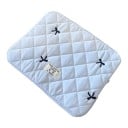 Tablet hoes voor iPad 9,7 tot 11 inch Gequilt met geborduurde strikjes 28 x 21 cm Pluche voering Ritssluiting 5
