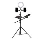 Tablette de rangement pour supports de partitions et de microphones 4