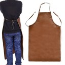 Tablier de cuisine en cuir 89x63 cm Imperméable résistant aux huiles, acides et bases Ininflammable tablier de protection 5