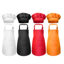 Tablier de cuisine pour enfants 53 x 43 cm avec toque Tablier de cuisine pour enfants de 3 à 6 ans Garçons Filles Costume Jeu de cuisinier 10