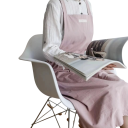 Tablier en lin et coton vintage sans manches avec poches 98x88 cm Tablier de jardinier Tablier de cuisine en lin avec poches 3