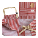 Tablier en lin rayé sans manches Cuisine et jardin Matériau naturel Protection stylée des vêtements Pratique et léger 6