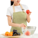 Tablier en lin rayé sans manches Cuisine et jardin Matériau naturel Protection stylée des vêtements Pratique et léger 7