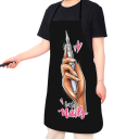 Tablier pour adultes 50 x 75 cm Cosmétique Vernis à ongles Peinture Cuisine Créatif sans manches Nouage derrière le cou Motif ongles 5