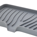 Tabuleiro de silicone para drenar sabão 10x12 cm Tabuleiro antiderrapante com drenagem Suporte para lavatório contra acumulação de água Acessórios de casa de banho 6