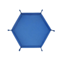 Tabuleiro hexagonal dobrável para dados 27 x 24,5 cm Couro sintético Tabuleiro de jogo de armazenamento para jogos de tabuleiro e RPG 9