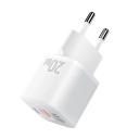 Ταχυφορτιστής προσαρμογέας 20W GaN USB C και USB A διπλή θύρα φορτιστή PD QC 3.0 EU πρίζα γρήγορης φόρτισης συμβατός 100–240V 5V 3A 5