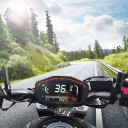 Tacómetro digital para motocicleta 16,5 x 9,3 x 4,2 cm pantalla LCD Odometría Reloj Intermitentes Cambio Medidor de combustible IP65 Impermeable Medidor de kilómetros 2