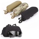 Tactical Glasses Case 17 x 8 x 5 cm made of 1000D Nylon Foldable Hard Case with Carabiner Suitable for Belt or Backpack 1