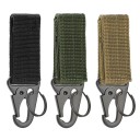 Tactical Suspension Buckle Nylon Buckle with Carabiner Strap with Carabiner 2 pcs 1