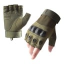 Tactische halfvingerige herenhandschoenen met knokkelbescherming en klittenbandsluiting van polyester en nylon voor militaire 2