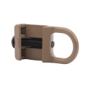 Tactische snelspanbevestiging met draaibare geweerclip in neutrale kleuren, metalen QD-riembevestiging met draaibare adapter voor tactische draagriem 6