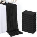 Tafelkleed in rustieke landelijke stijl 90 × 180 cm Katoenen decoratief tafelkleed voor bruiloften, verjaardagen, vrijgezellenfeesten 7