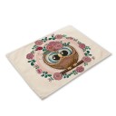 Tafelmat met uilenmotief 21