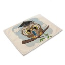 Tafelmat met uilenmotief 25