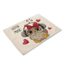 Tafelmat met uilenmotief 8