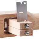 Tagliacinture in pelle regolabile 18 x 16,5 x 3 cm in legno naturale con lame per il taglio della pelle e delle cinghie 4