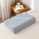 Taie d’oreiller 30x50 cm en coton à carreaux bleus et blancs Housse d’oreiller en mousse à mémoire de forme hypoallergénique respirante pour chambre 2