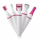 Tăietor electric de păr 5 în 1 cu cinci capete 17x2,7 cm aparat de ras cu baterie pentru față, corp și bikini 1