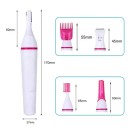 Tăietor electric de păr 5 în 1 cu cinci capete 17x2,7 cm aparat de ras cu baterie pentru față, corp și bikini 4