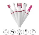 Tăietor electric de păr 5 în 1 cu cinci capete 17x2,7 cm aparat de ras cu baterie pentru față, corp și bikini 5