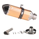 Tăietor final de evacuare pentru motocicletă 370 mm Universal Slip-on 51 mm Cu DB killer Aspect de carbon al capului Pentru motociclete 12