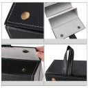 Taittuva kotelo viidelle silmälasille 16,8 x 12,3 x 11,7 cm Nahkainen suojakotelo fleecevuorilla Järjestäjä silmälaseille 7