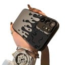 Takakansi Samsung Galaxy A55 5G Mustat tipat ja valuvan värin kestävä ja ultra ohut Mattamusta ja harmaa takaosa Kameran suoja Päivittäiseen käyttöön 3
