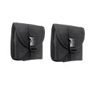 Takticzna torba na pasek 14 x 12 x 4 cm Zestaw 2 sztuk Wytrzymały nylon 600D z wzmocnionymi paskami i klamrami Czarny Na pasek i do przyrody 1