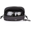 Taktisches Brillenetui 17 x 8 x 5 cm aus 1000D Nylon Faltbares Hartschalenetui mit Karabiner Passend für Gürtel oder Rucksack 3