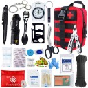Taktisk första hjälpen kit full Medicinsk första hjälpen ryggsäck 24-delars set Vattentät ryggsäck med reflekterande element utomhus 3