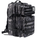 Taktisk militærrygsæk Campingrygsæk Stor kapacitet Rygsæk med flere lommer Vandrerygsæk 45 L 50 x 30 cm Camouflagemønster 3