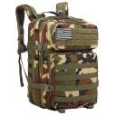 Taktisk militærrygsæk Campingrygsæk Stor kapacitet Rygsæk med flere lommer Vandrerygsæk 45 L 50 x 30 cm Camouflagemønster 4